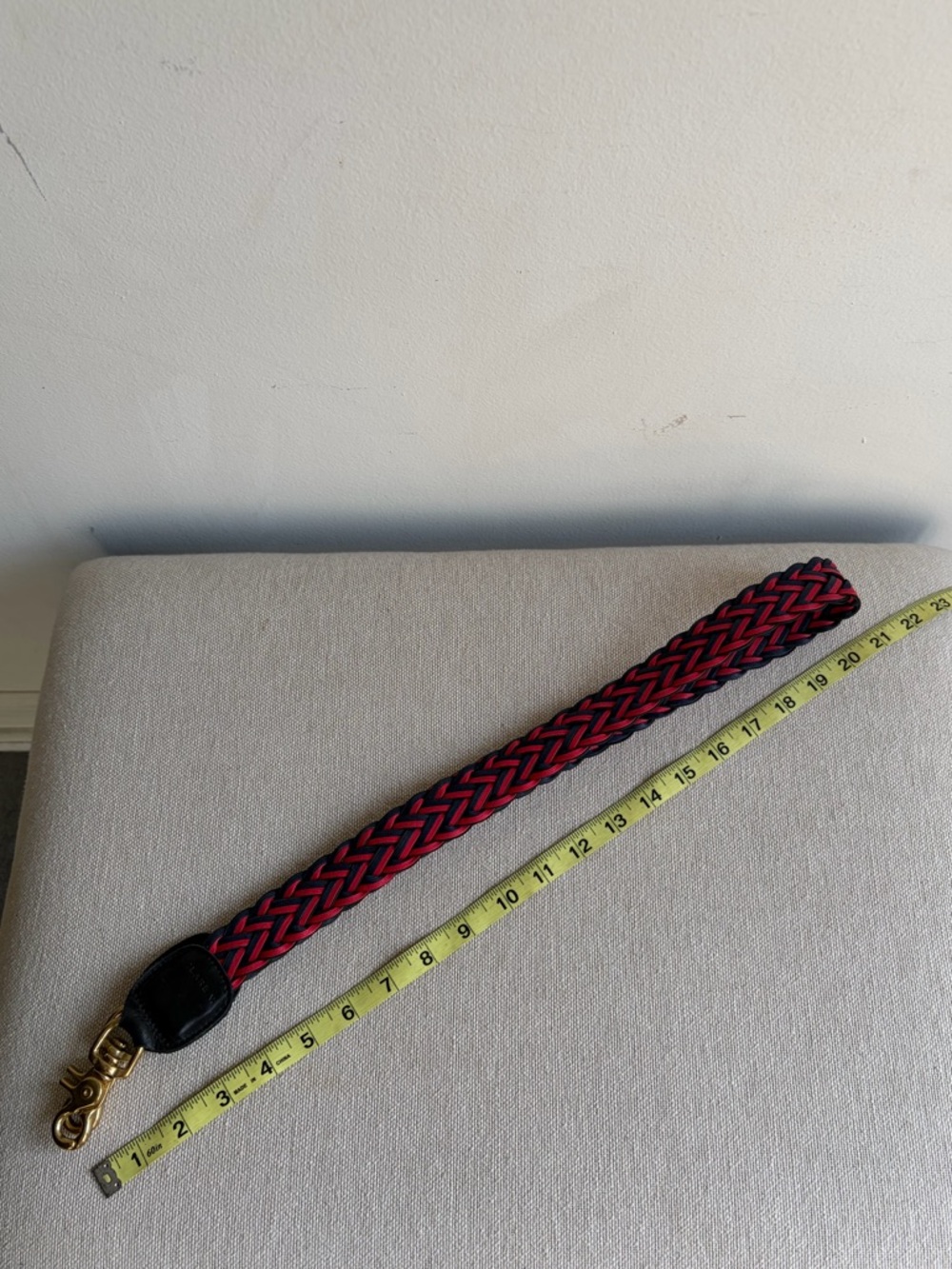 CLARE V Red and Blue Woven Crossbody Bag Strap - Picture 7 of 7
